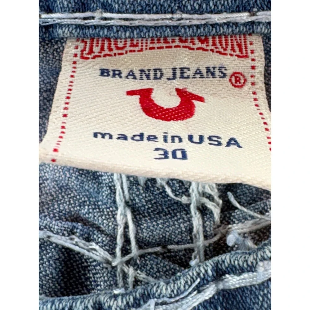 True Religion Billy Super T Straight Leg Jeans Blue Medium Wash Made in USA 30